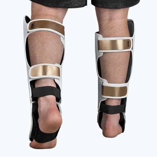 Протектори гомілок Hayabusa T3 Striking Shin Guards біло-золоті T3SSG
