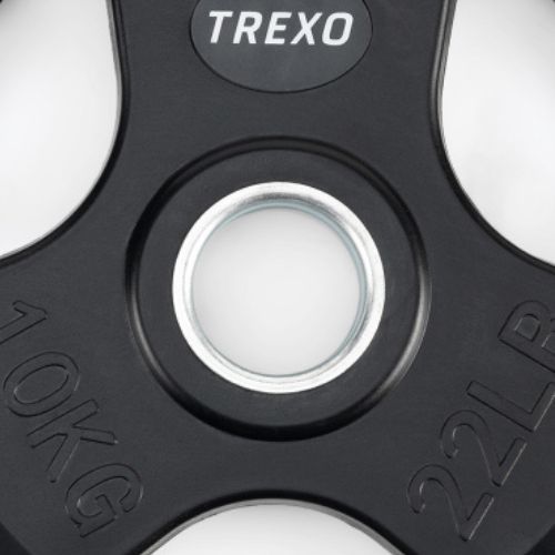 Диск чавунний прогумований XTREXO чорні RW10 10 кг