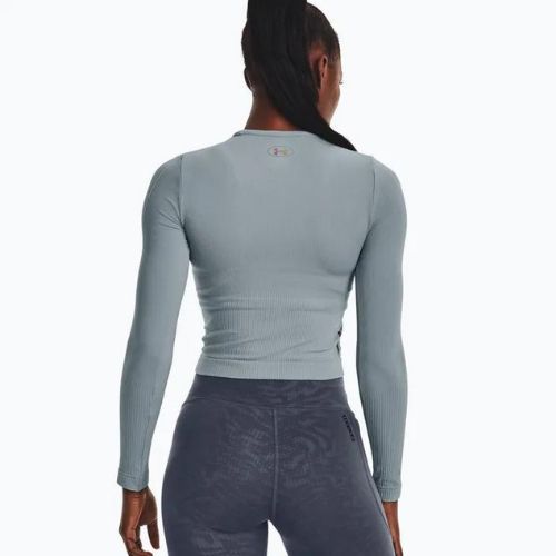 Лонгслів тренувальний жіночий Under Armour Rush Seamless сірий 1373930