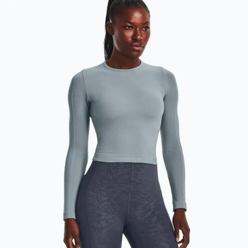 Лонгслів тренувальний жіночий Under Armour Rush Seamless сірий 1373930