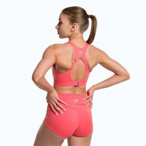 Бюстгальтер спортивний Gymshark Open Back Training Sports polka pink