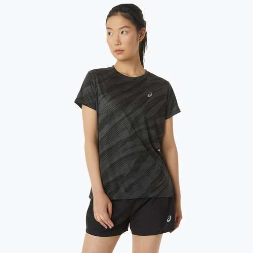 Чоловіча бігова сорочка ASICS Core All Over Print графітовий сірий/перформенс чорний