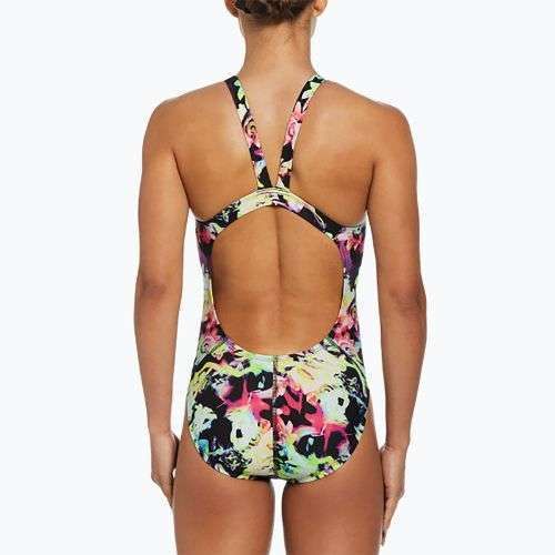 Суцільний жіночий злитий купальник Nike Hydrastrong Multi Print Fastback веселковий