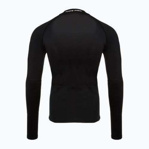 Лонгслів для тренувань чоловічий Nike Pro Dri-Fit Warm black/white