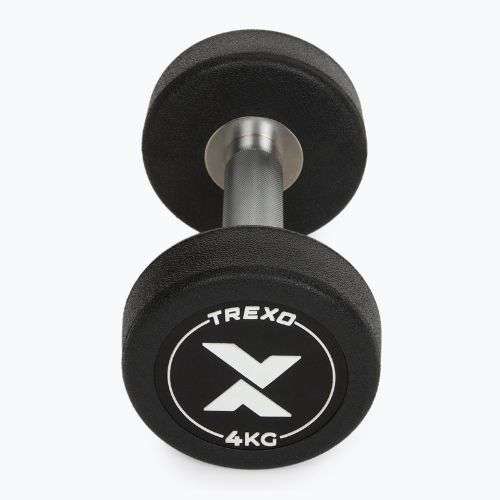 Гантеля чавунна гумована XTREXO Pro 4 кг чорний