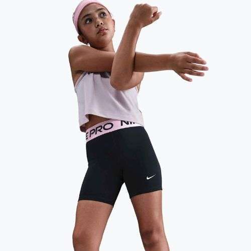 Шорти дитячі Nike Pro Dri-Fit 5" black/med soft pink/white