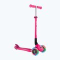 Самокат триколісний дитячий Globber Primo Foldable Lights fuchsia