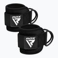 Ремінці на щиколотку з гачками RDX Gym Ankle Pro A4 чорні WAN-A4B-P
