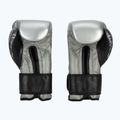 Боксерські рукавички Cleto Reyes Velcro Sparring сріблясто-чорні на липучках 3