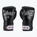 Стильні кутові спаринг-боксерські рукавички Fairtex - закритий великий палець чорні 2