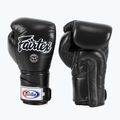 Стильні кутові спаринг-боксерські рукавички Fairtex - закритий великий палець чорні 7