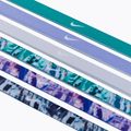 Пов'язки на голову Nike Headbands Printed 6 шт. зелено-фіолетові N0002545-322 3