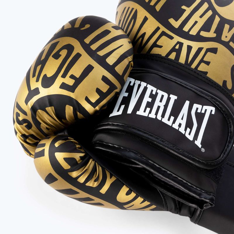Рукавиці боксерські Everlast Spark чорно-золоті EV2150 BLK/GLD 5