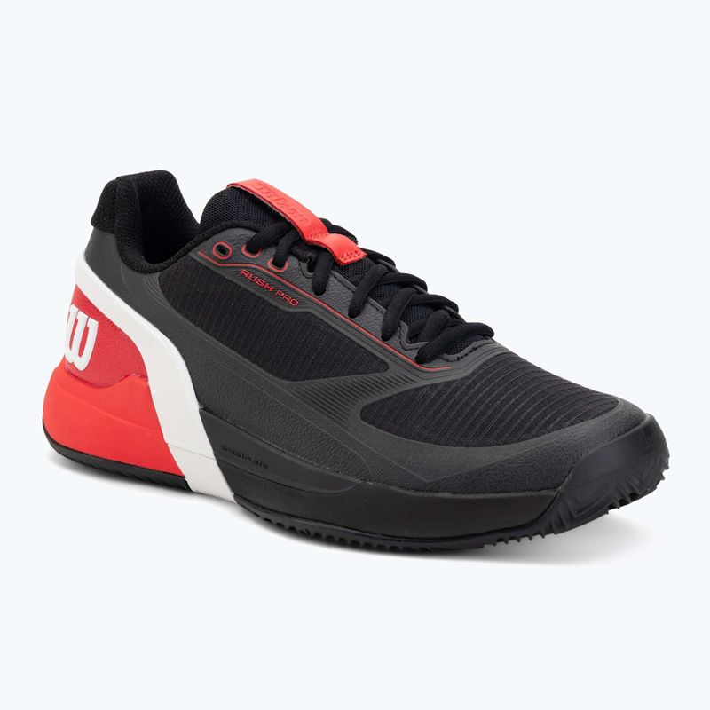 Кросівки тенісні чоловічі Wilson Rush Pro 5 Clay black/infrared/white