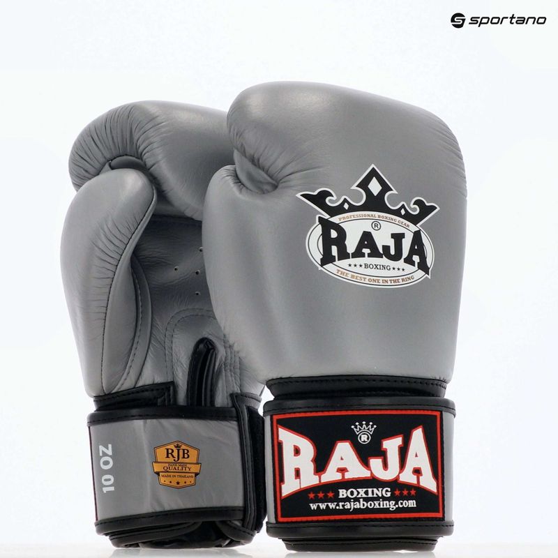 Рукавиці боксерські RAJA BOXING Single Standard Genuine Leather grey 8
