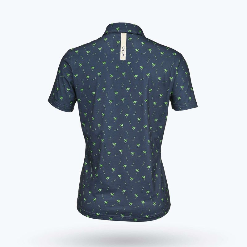 Футболка поло жіноча CCM Golf Polo Palms dark mint 2