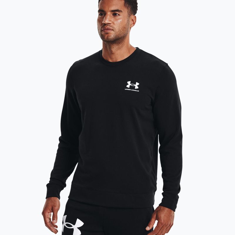 Кофта тренувальна чоловіча Under Armour Rival Terry LC Crew чорна 1370404 3