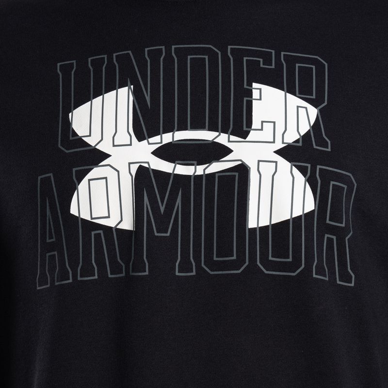 Кофта тренувальна чоловіча Under Armour Rival Terry Logo Crew чорна 1370391 3