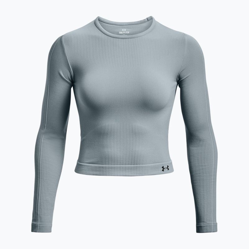 Лонгслів тренувальний жіночий Under Armour Rush Seamless сірий 1373930 3
