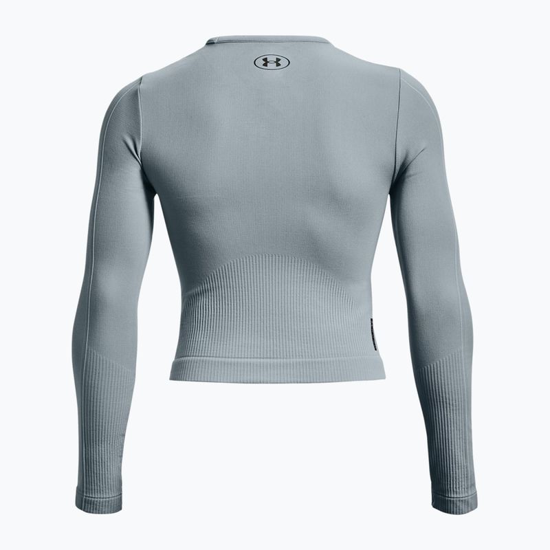 Лонгслів тренувальний жіночий Under Armour Rush Seamless сірий 1373930 4