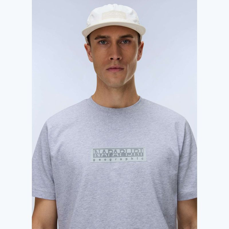 Футболка чоловіча Napapijri S-Box Logo light grey melange 3