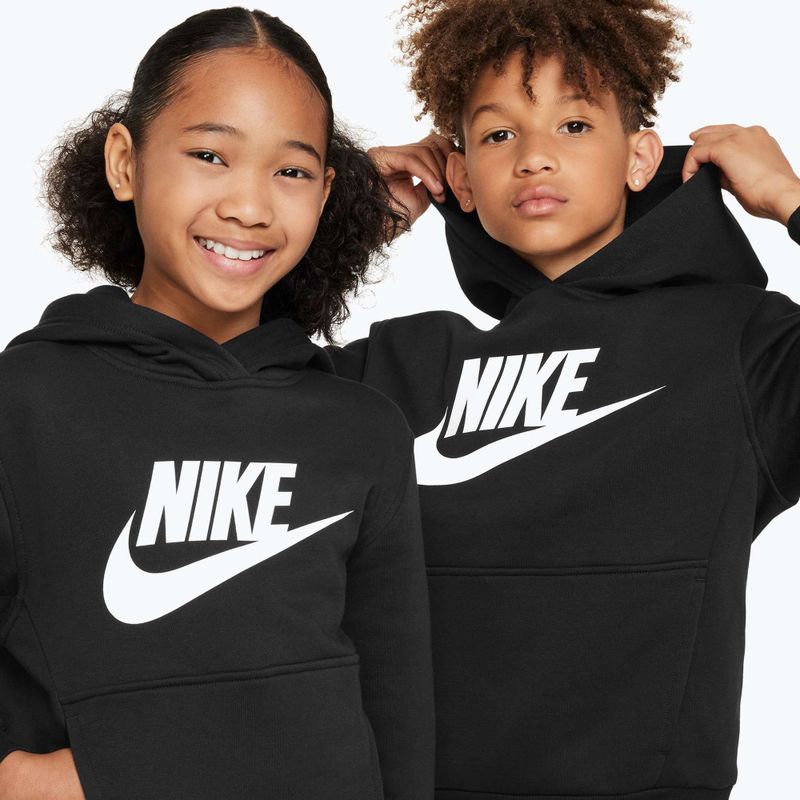 Дитяча флісова толстовка Nike Club чорний/білий 4