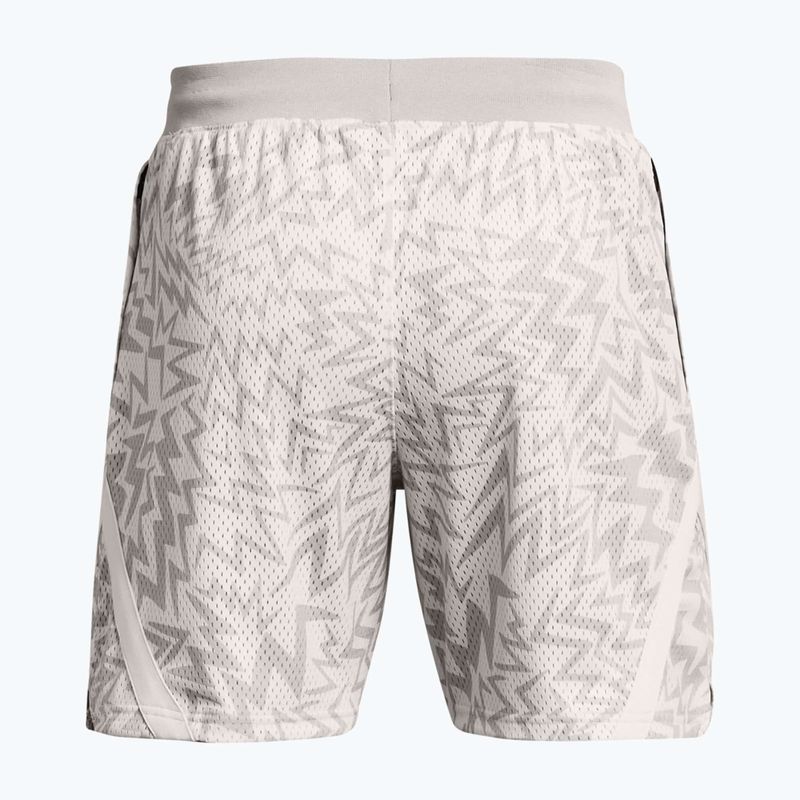 Шорти баскетбольні чоловічі Under Armour Curry Mesh Short white clay/mod gray 3