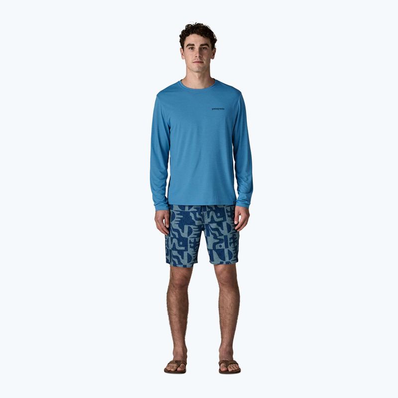 Лонгслів чоловічий Patagonia Capilene Cool Daily - Boardshort Logo shore blue/light shore blue x-dye 2