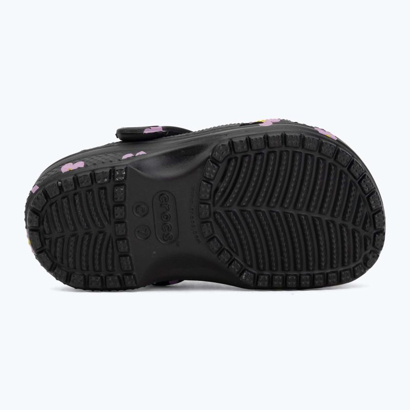 Шльопанці дитячі Crocs Classic Flower 212671 black 5