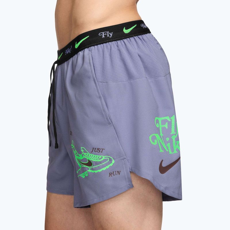 Шорти для бігу чоловічі Nike Fly Nike Stride 5" iron purple/black 3