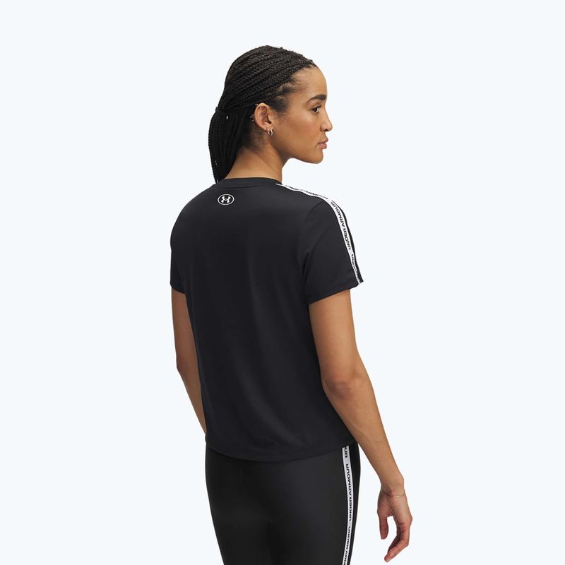 Футболка для тренувань жіноча Under Armour Tech Wordmark Tape black/white/white 2