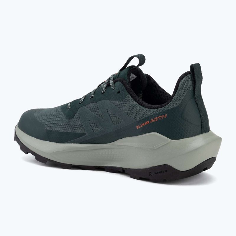 Кросівки туристичні чоловічі Salomon Elixir Activ GTX scarab/green gable 3