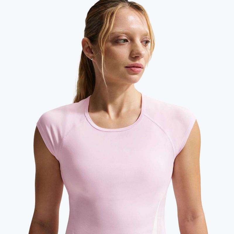 Футболка для бігу жіноча Nike Swoosh Run Dri-Fit pink foam/photon dust/white 4