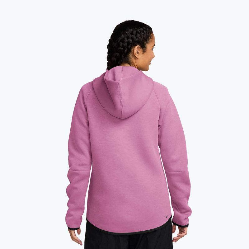 Кофта жіноча  Nike Sportswear Tech Fleece Windrunner light magenta/black 2