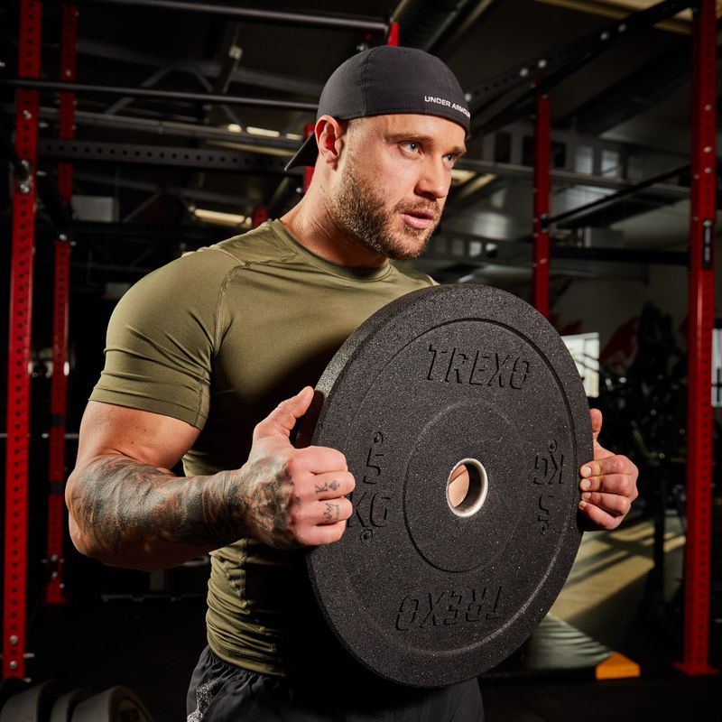 Диски бамперові олімпійські XTREXO чорні TRX-BMP005 5 кг 7