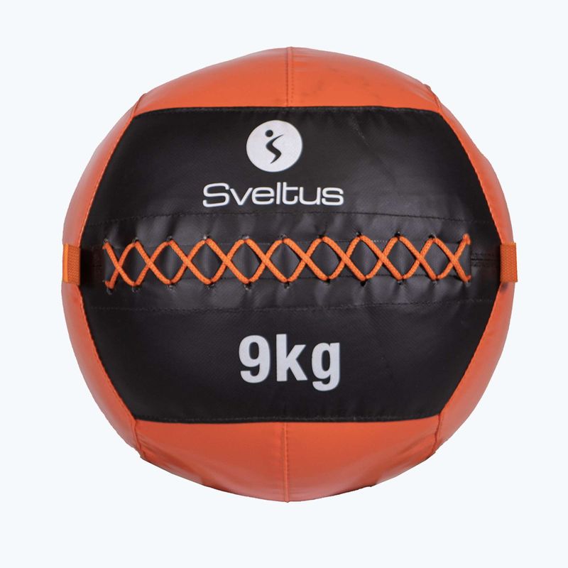 М'ячі медичний (волбол) Sveltus Wall Ball 9 кг black/red