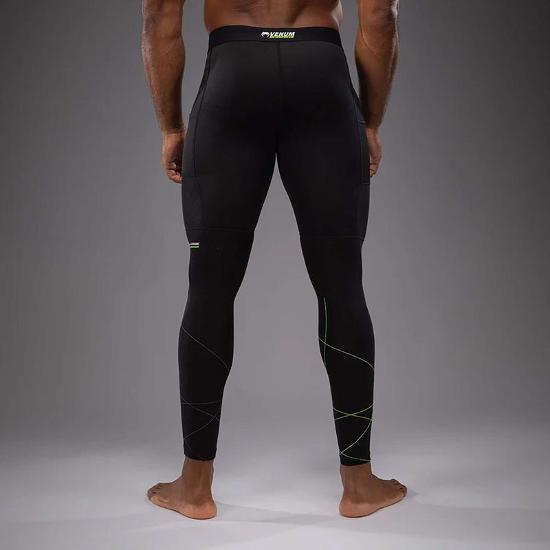 Легінси для тренувань чоловічі Venum Training Camp 4.0 black/neo green 3