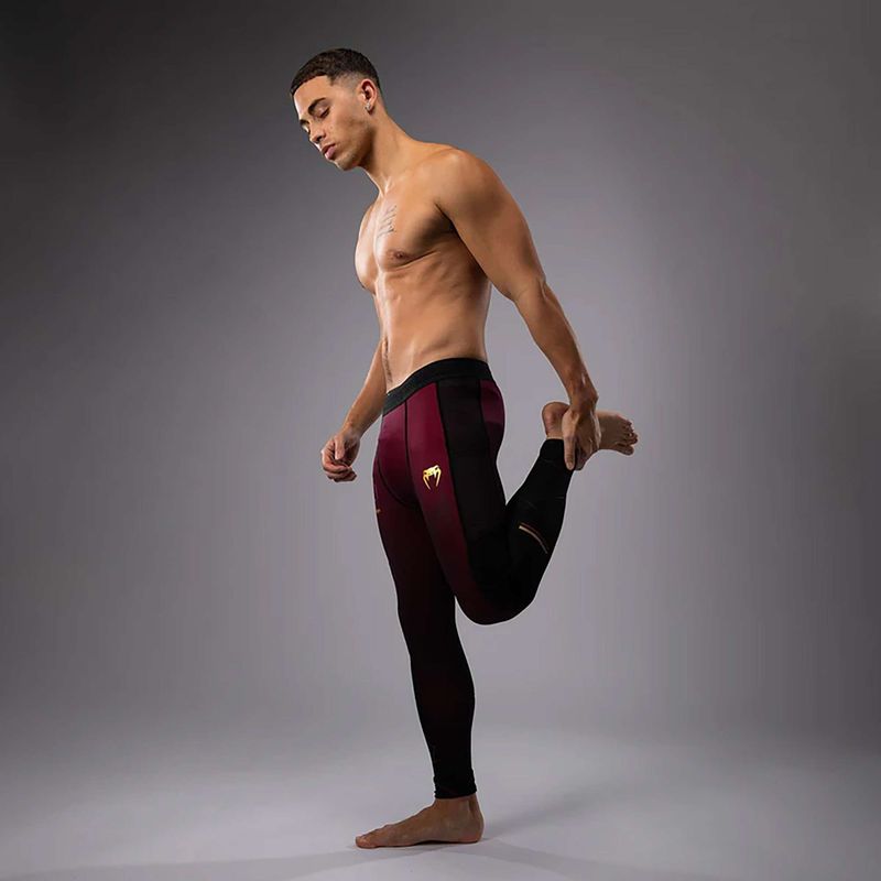Легінси для тренувань чоловічі Venum Tactical XT Spats black/burgundy/gold 5