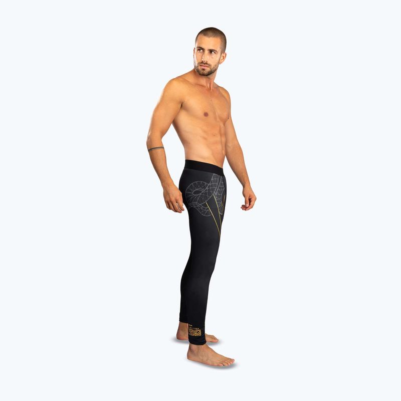 Легінси для тренувань чоловічі Venum Serpenti Spats black/silver/gold 2