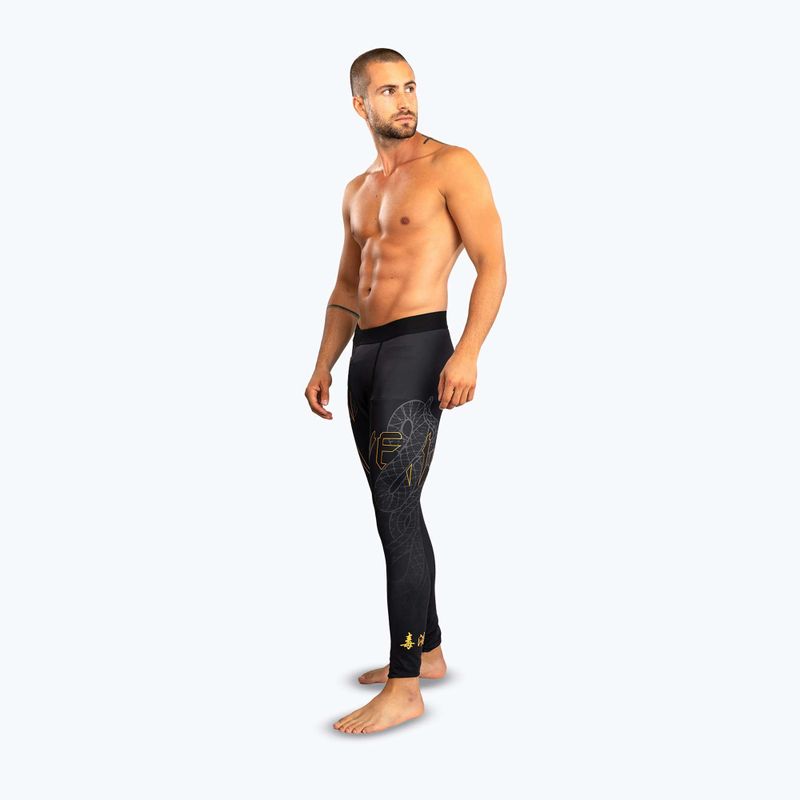 Легінси для тренувань чоловічі Venum Serpenti Spats black/silver/gold 4
