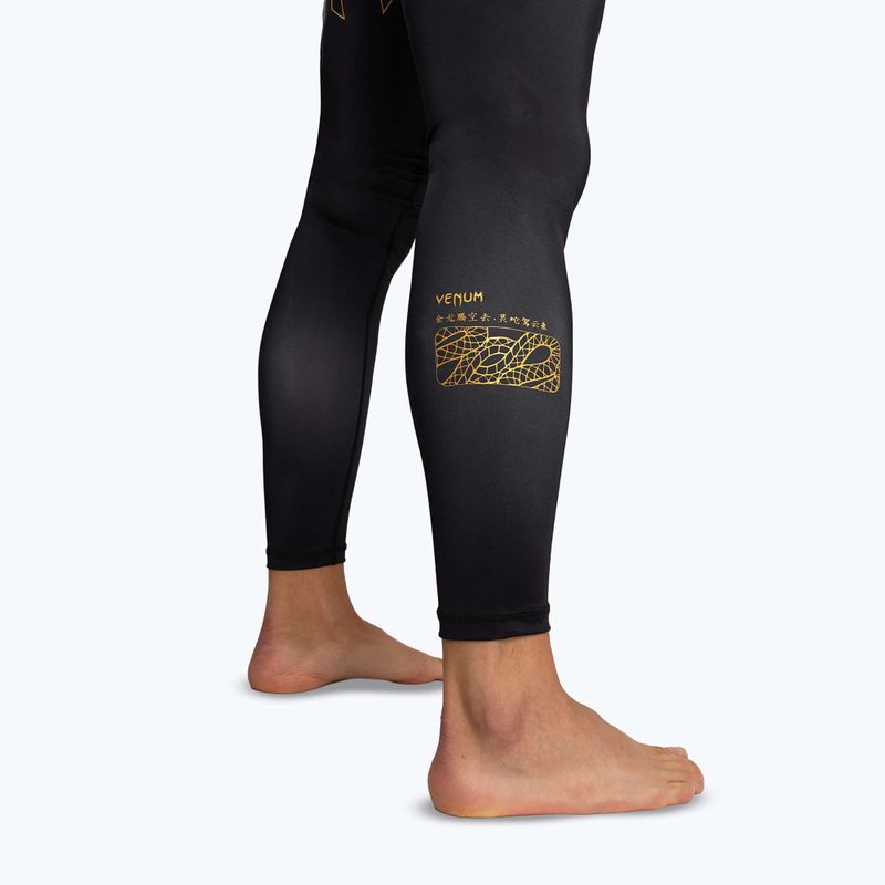Легінси для тренувань чоловічі Venum Serpenti Spats black/silver/gold 7