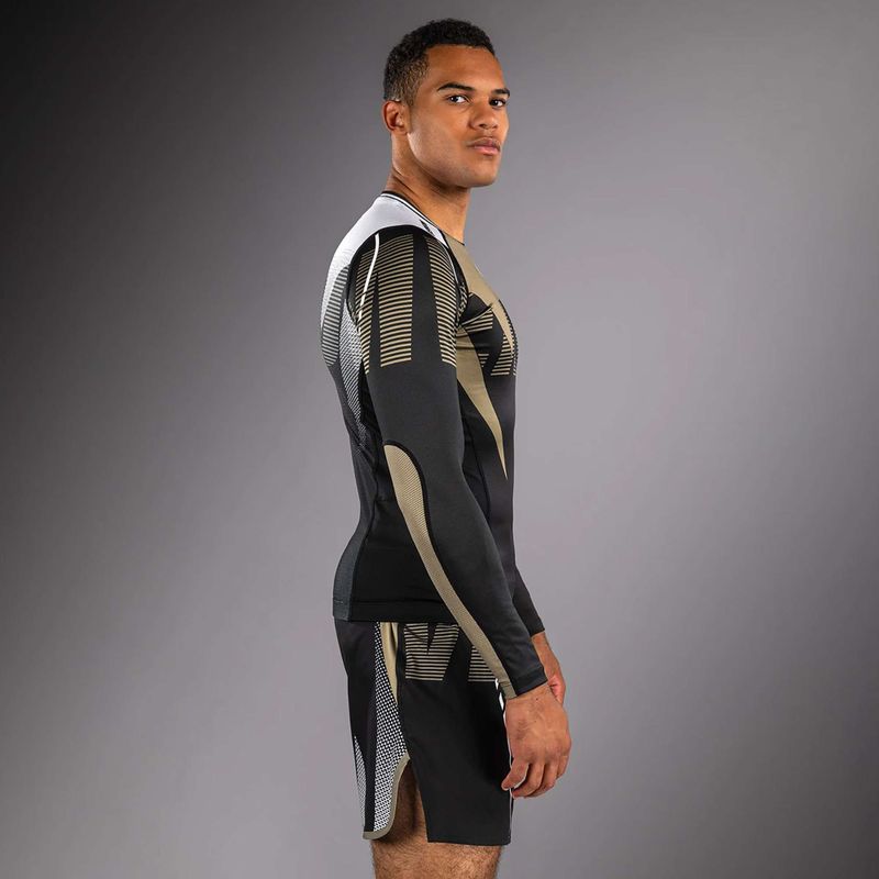 Рашгард лонгслів чоловічий Venum Adrenaline Rashguard black/sand 4