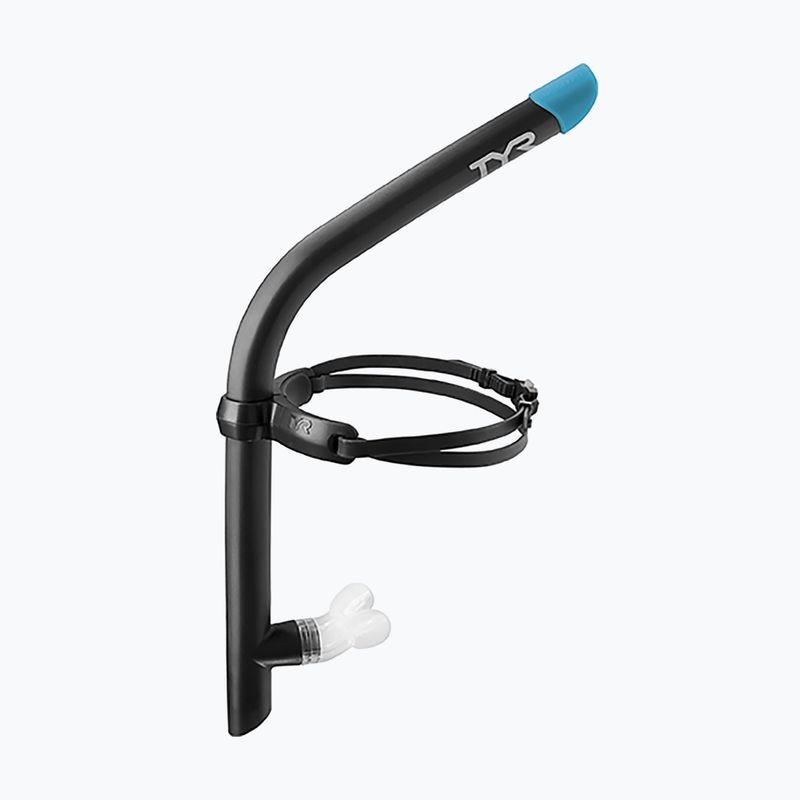 Трубка для плавання фронтальна TYR Ultralite Snorkel 2.0 чорно-блакитна LSNRKL_001 4