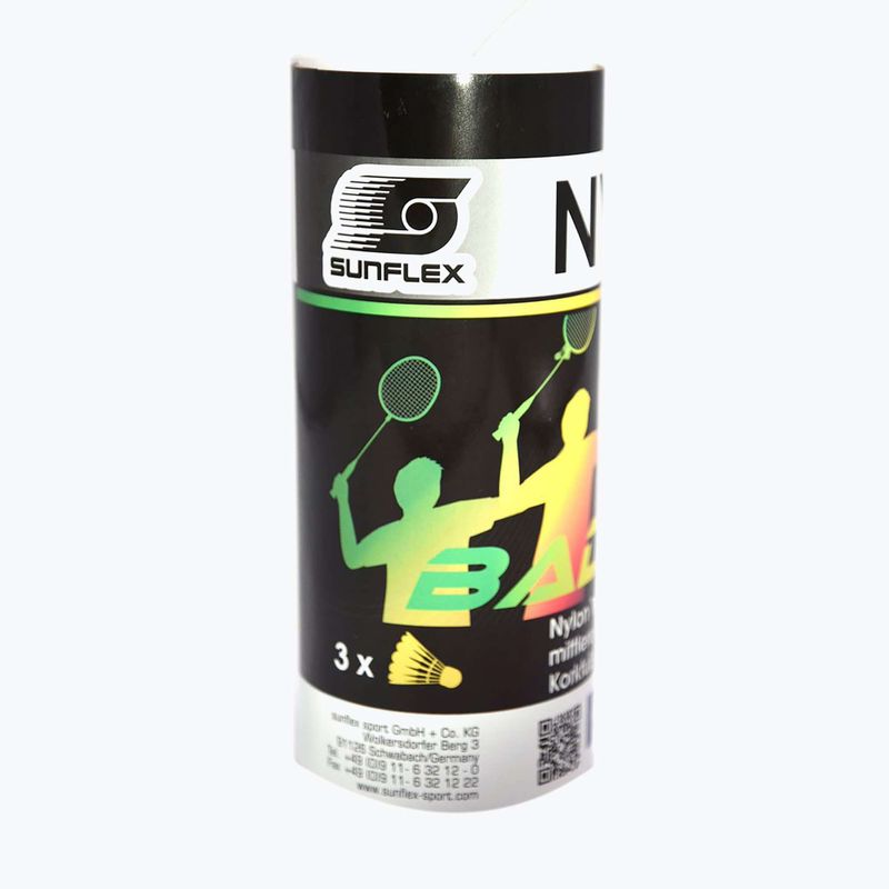 Волани для бадмінтону Sunflex Nylon 3XY 3 шт. жовті 53559 5