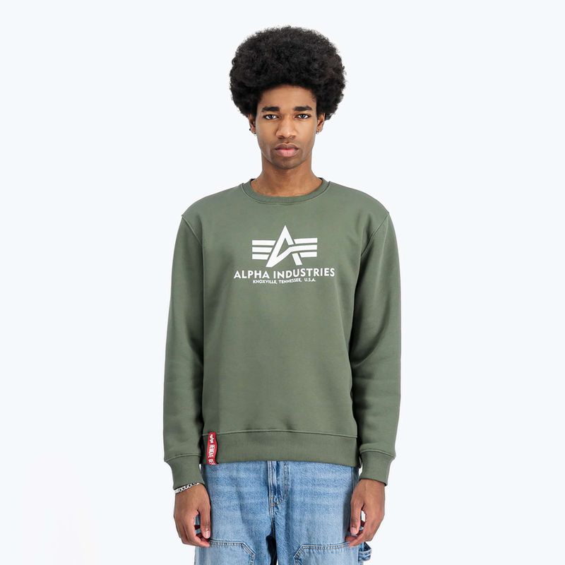 Кофта чоловіча Alpha Industries Basic dark olive