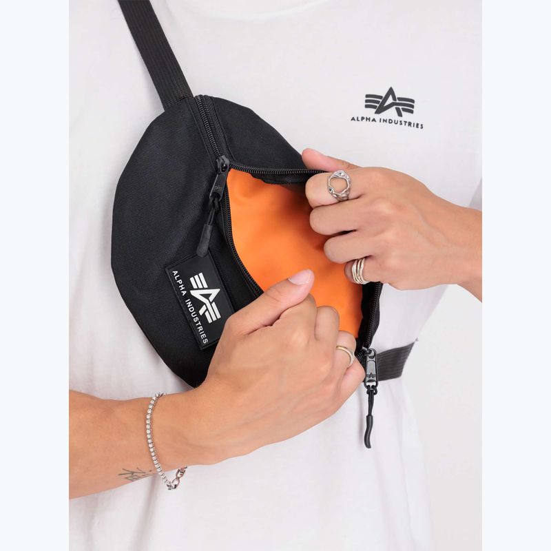 Сумка-бананка Alpha Industries Rubber Print Waistbag black 3