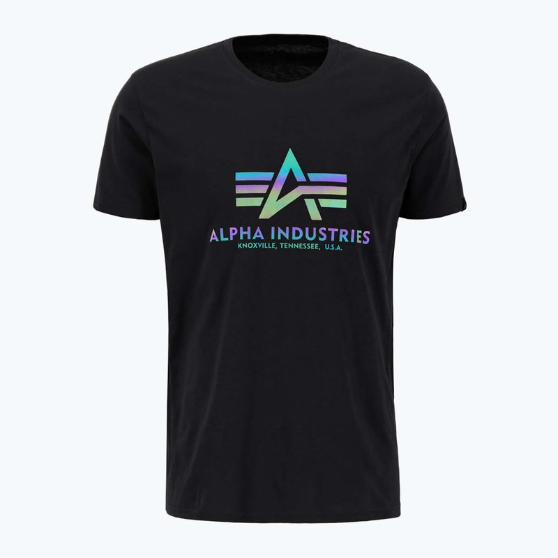 Футболка чоловіча Alpha Industries Basic Rainbow Reflective black 4
