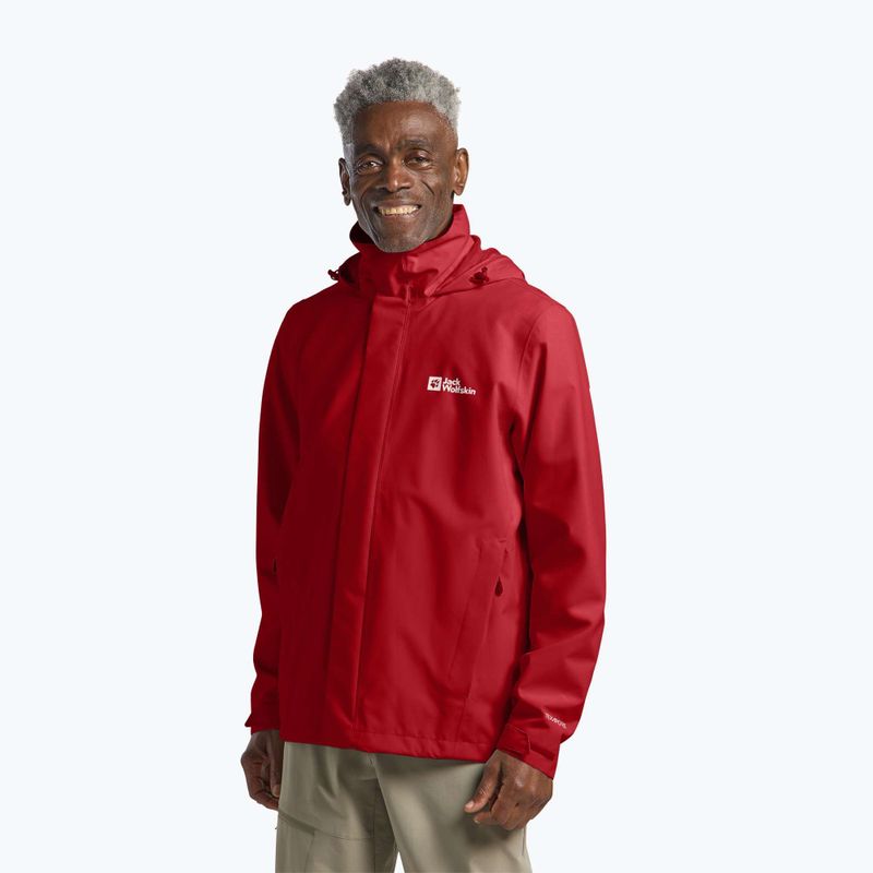 Куртка-дощовик чоловіча Jack Wolfskin Trailtime 2L adrenaline red