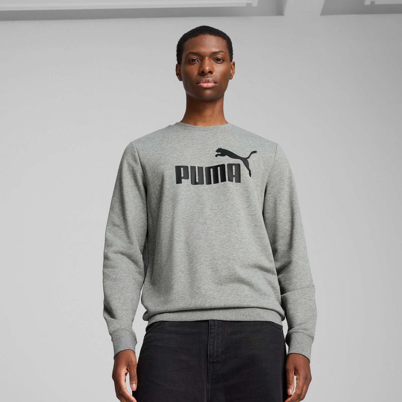 Кофта чоловіча PUMA ESS No. 1 Logo Crew TR medium gray heather 3