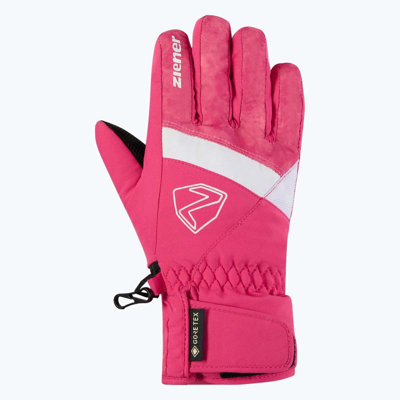 Рукавиці гірськолижні дитячі ZIENER Leif GTX-Z tie-dye pop pink 2